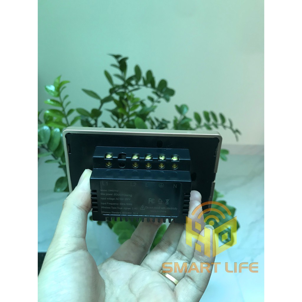 Công tắc điện thông minh viền nhôm, 1-4 nút lõm/phẳng mặt kính cao cấp hệ Tuya - Smart Life, US