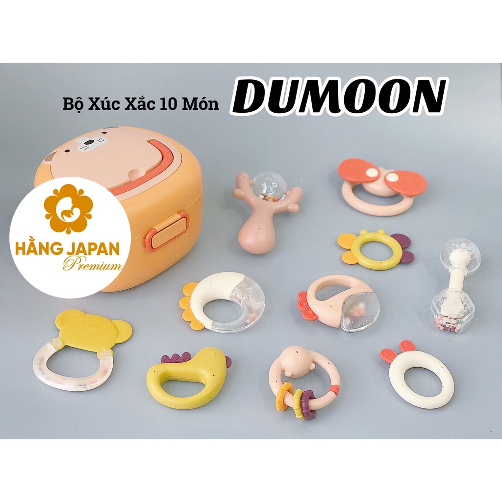 Bộ xúc xắc gặm nướu cao cấp Dumoon 10 chi tiết cho bé