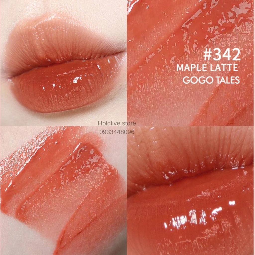 Son bóng tint Gogo tales Lucky may mắn Pink Rippling GT340 son gogotales trái tim lên màu chuẩn lì mỏng nhẹ mọng môi