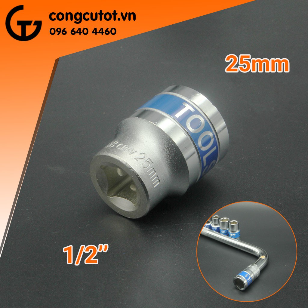 Đầu tuýp lục giác ngắn 1/2&quot; C-MART F0029A-6 (20mm-32mm)