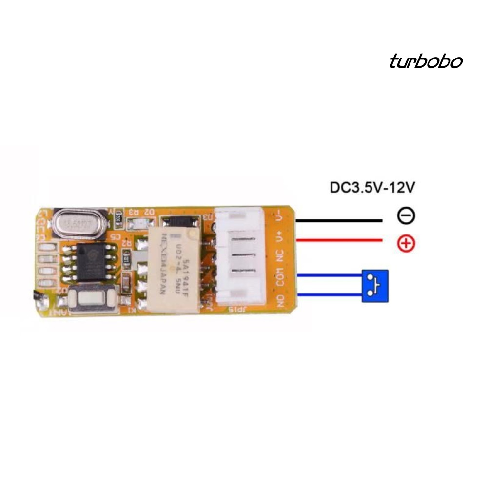 Bộ Nhận Tín Hiệu Điều Khiển Từ Xa Turbobo DC 5V 9V 12V 1 Kênh Cho Đèn LED