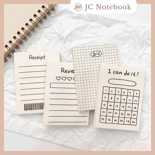 Set 80 tờ Giấy Note Basic - Giấy Note Trắng in Chữ Đơn Giản Basic