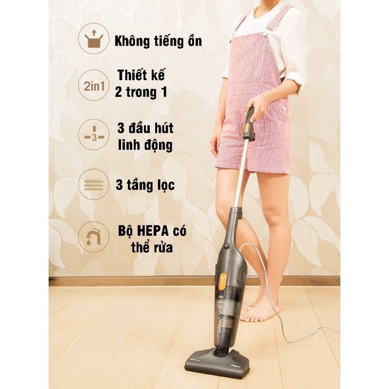 [Hàng nhập khẩu chính hãng] Máy hút bụi cầm tay lốc xóay Deerma DX115C