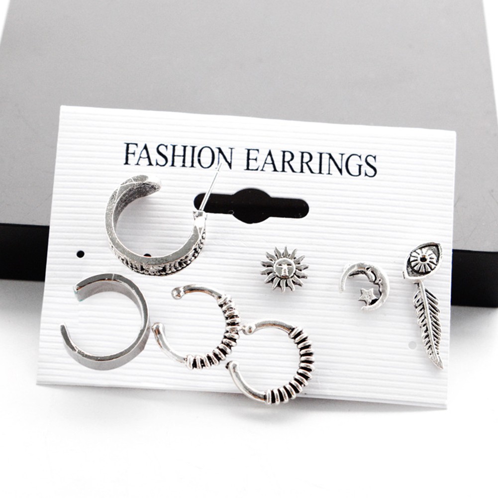 Đôi Khuyên Tai Kim Loại Hình Lông Vũ Thời Trang Cho Nữ