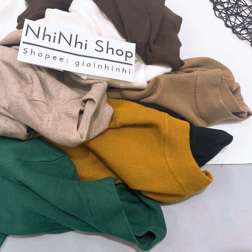 Áo len croptop chất dày mịn đẹp, Áo kiểu dáng ngắn len co giãn AL1628 - NhiNhi Shop