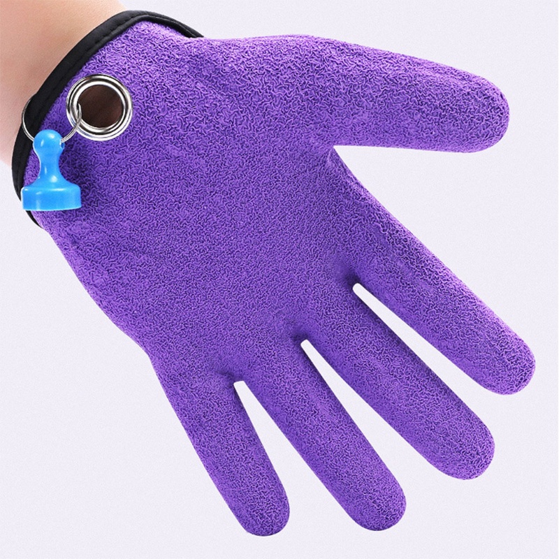 QQ 1 Găng Tay Bắt Cá Bằng Latex Chống Trượt Có Nam Châm
