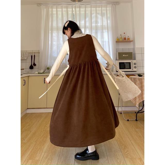 Đầm Yếm Kiểu Nhật Bản Thời Trang Thu Đông Dễ Thương Cho Nữ