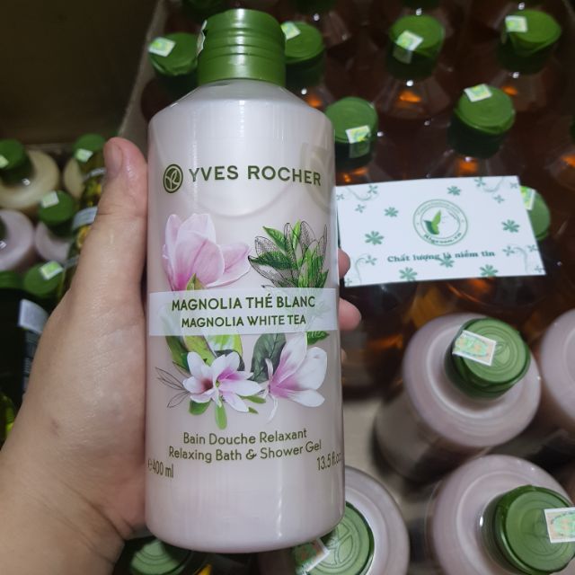 Sữa tắm hương hoa mộc lan và trà trắng 400ml thương hiệu yves rocher pháp