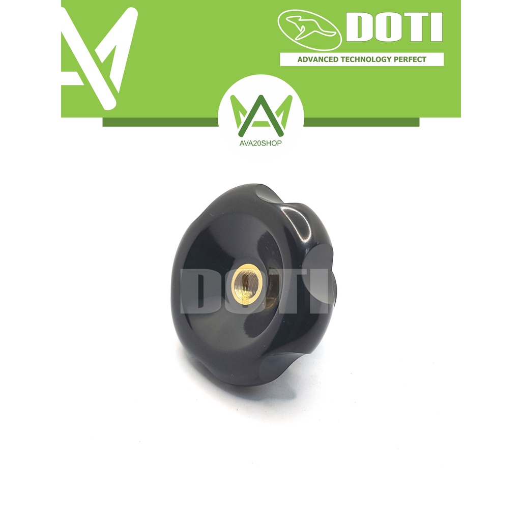 NÚM vặn nhựa DOTI 6 cánh phi 50mm răng thông M8 và M10