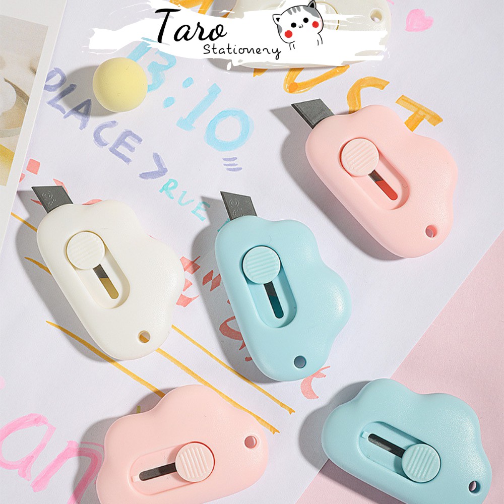 Dao rọc giấy mini hình đám mây cute D03 Taro Stationery