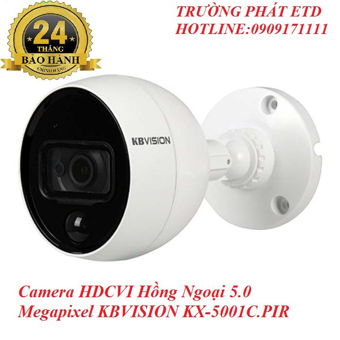 Camera HDCVI Hồng Ngoại 5.0 Megapixel KBVISION KX-5001C.PIR - Hàng Chính Hãng