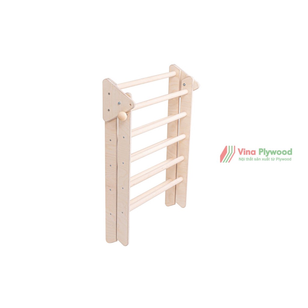 Thang tam giác vận động cho bé, giáo cụ montessori, chất liệu gỗ plywood an toàn cho bé, thương hiệu Vinalywood