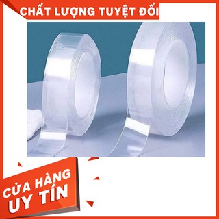 [ DÀI 5 MÉT ] BĂNG DÍNH 2 MẶT TRONG SUỐT ĐA NĂNG SIÊU DÍNH DÁN TRÊN MỌI BỀ MẶT