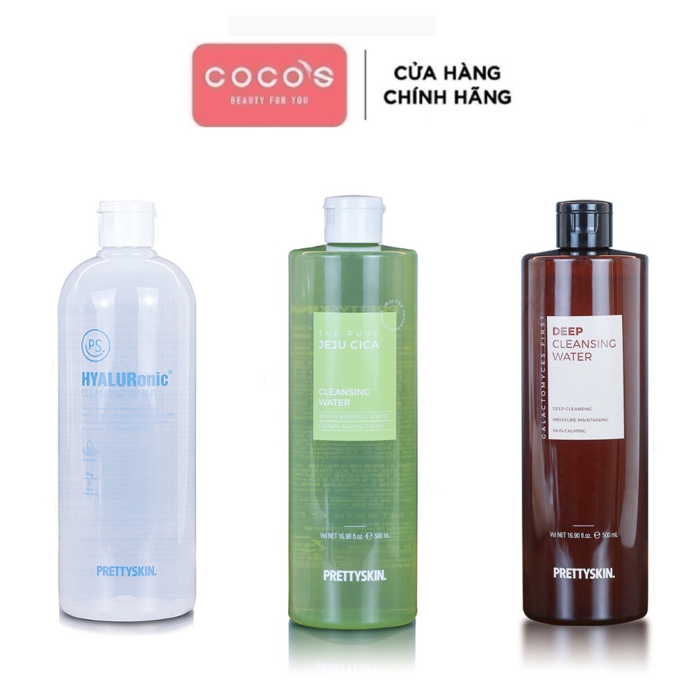 Nước Tẩy Trang Giảm Khuẩn Làm Sạch Sâu Cấp Ẩm Pretty Skin 500ml - 600ml