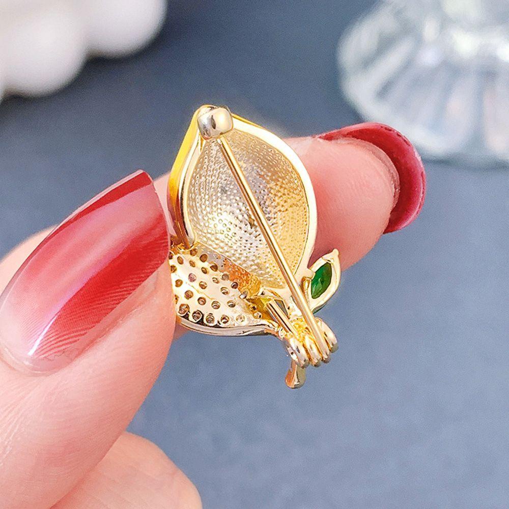 Ghim Cài Áo Hình Quả Chanh Đơn Giản Sáng Tạo|Huy Hiệu Cài Áo Hợp Kim Hình Cô Gái Xinh Xắn
