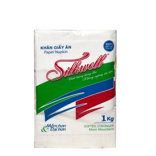 Khăn giấy ăn Silkwell gói 1kg gấp tư K240 - VP napkin