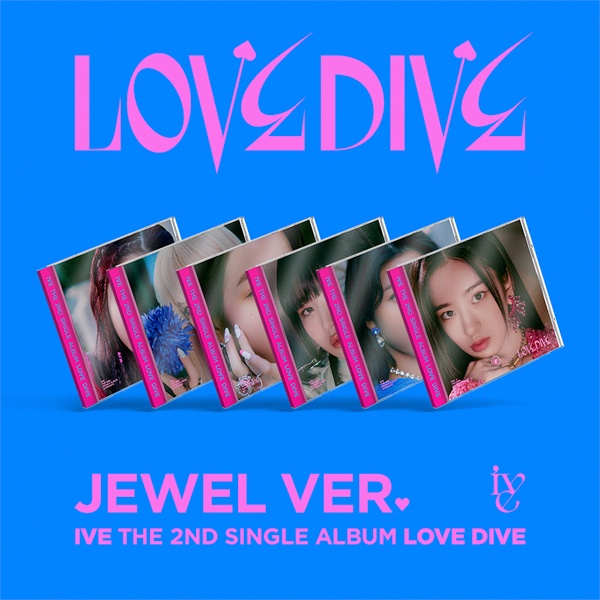 Album IVE - LOVE DIVE (Jewel) + Quà 1 ảnh A5 hình bias