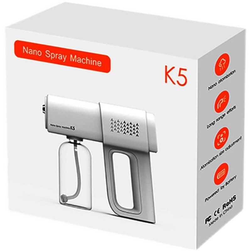 Súng phun khử khuẩn Nano SPRAY MACHINE K5 8 MẮT, Máy xịt khử khuẩn cầm tay [HÀNG CAO CẤP]