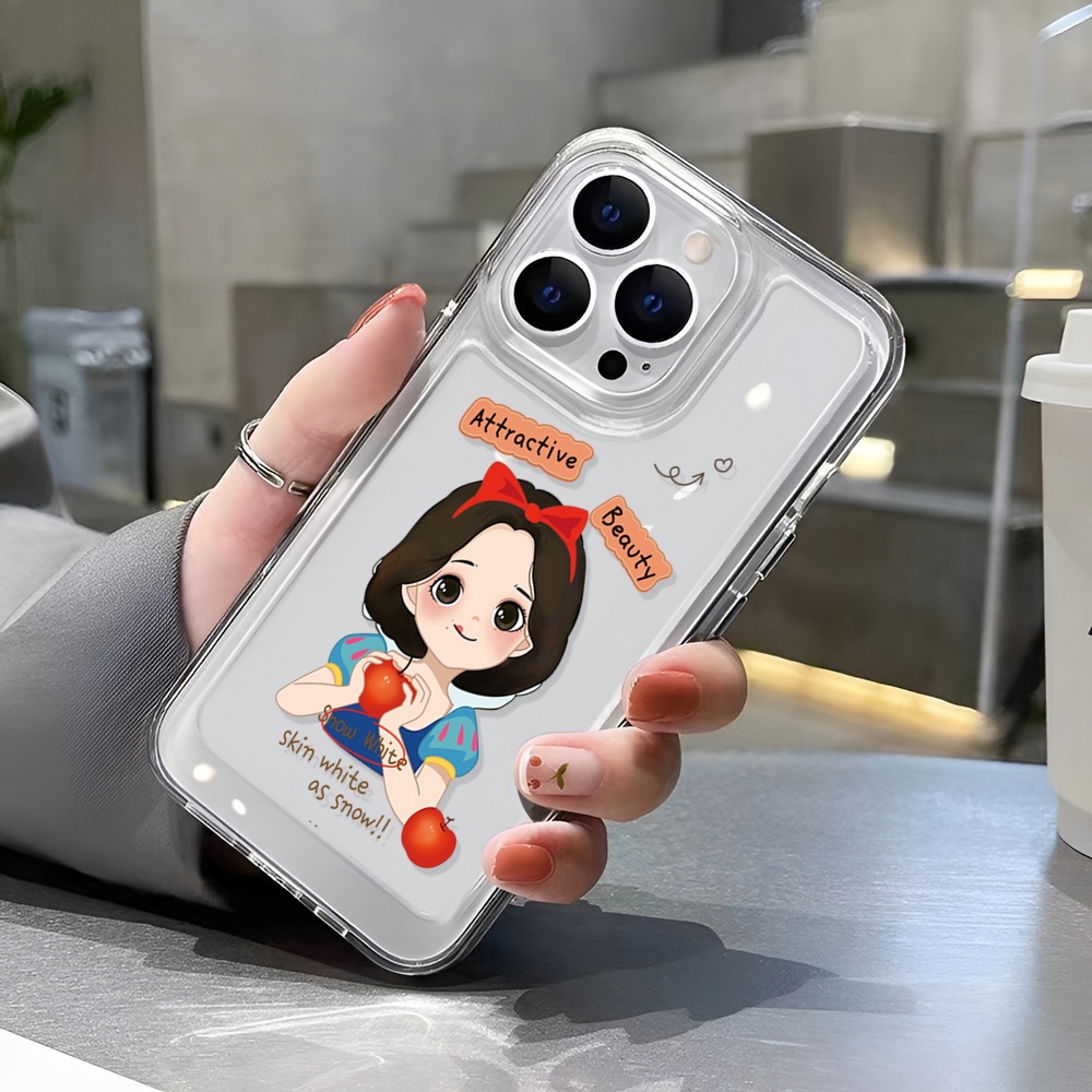 Ốp Điện Thoại Trong Suốt Hình Bạch Tuyết / Không Gian Cho iphone 14 Plus 11 13promax 12 7Plus X XS Max 7 8 SE 2020