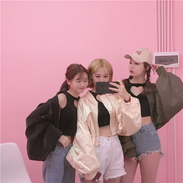 Áo khoác boomber croptop