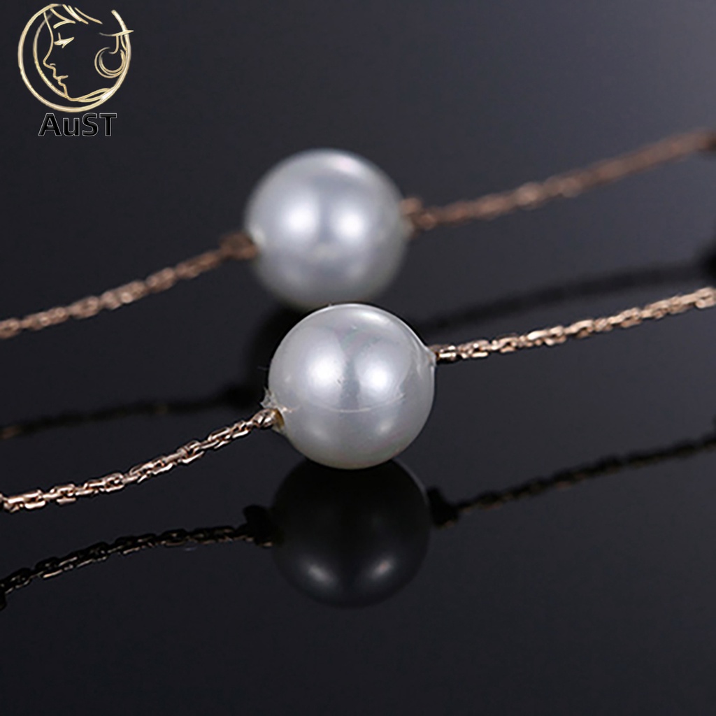 Ustinstore Chuỗi Dây Ngọc Trai Giả Bằng Hợp Kim Có Thể Điều Chỉnh Thoải Mái Mặc Trong Đám Cưới