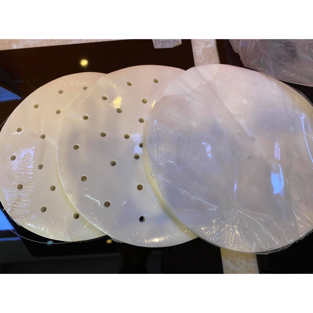 Combo 100 tờ giấy nến cao cấp đục lỗ loại 20cm chống dính dùng cho nồi chiên không dầu giá rẻ