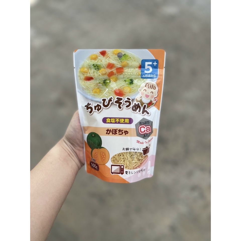 Mỳ ăn dặm Somen tách muối Nhật Bản Chubi bổ sung canxi cho bé từ 5 tháng tuổi