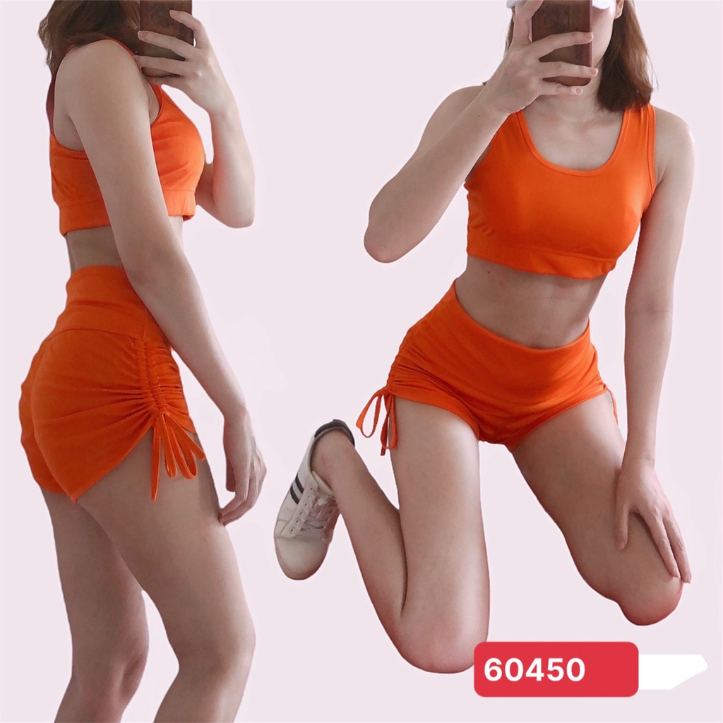 ❤ MẪU HÓT ❤ Đồ tập gym nữ bộ yoga áo bra có sẵn mút ngực kèm quần sooc chất vải thun lạnh co giãn 4 chiều thấm hút tốt