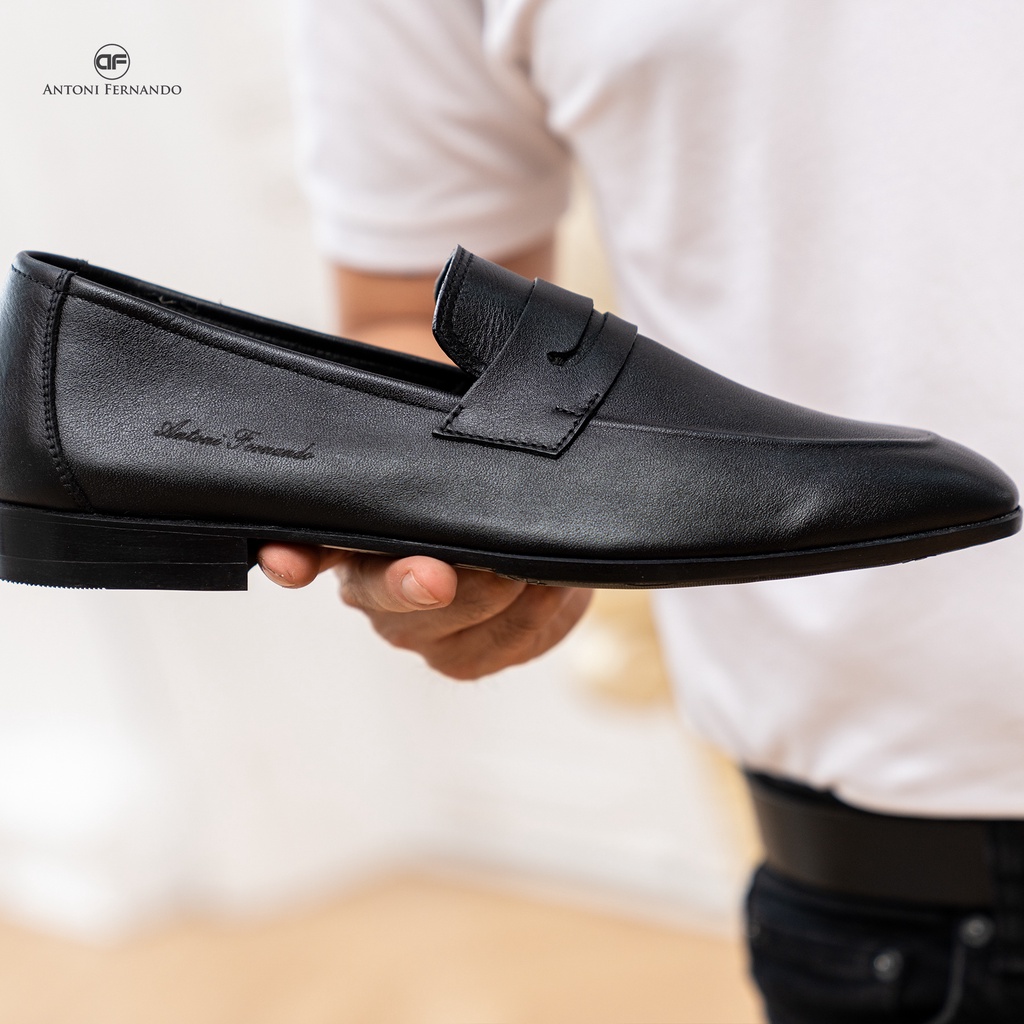 Giày Công Sở Loafer Nam Da Bò Ý Đế Da Handmade Antoni Fernando AF30951