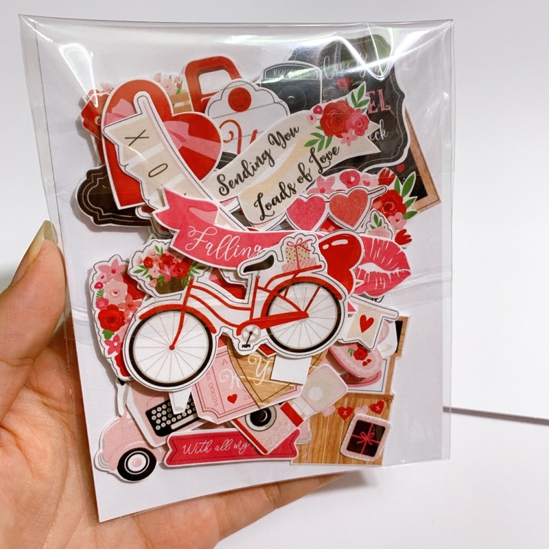 Sticker cắt sẵn theo set từng chủ đề trang trí love box, srcapbook , khung ảnh 3D,... định lượng 250gsm