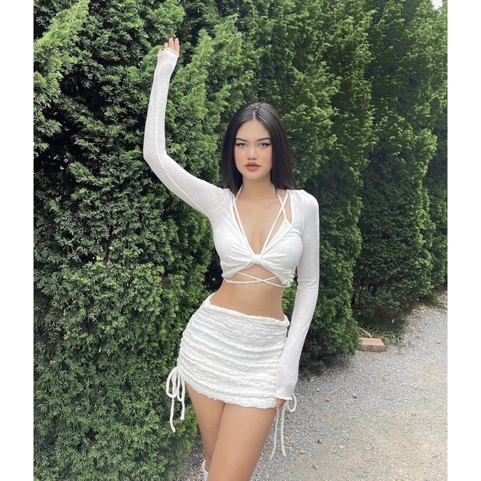 Set Ella // set áo croptop và chân váy