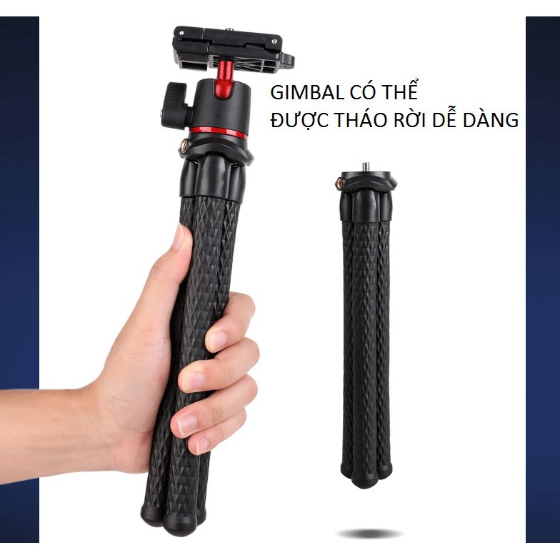 Chân đế quay phim cho điện thoại kèm Gimbal cao cấp 138A - Gimbal chống rung dành cho Máy ảnh, Điện thoại