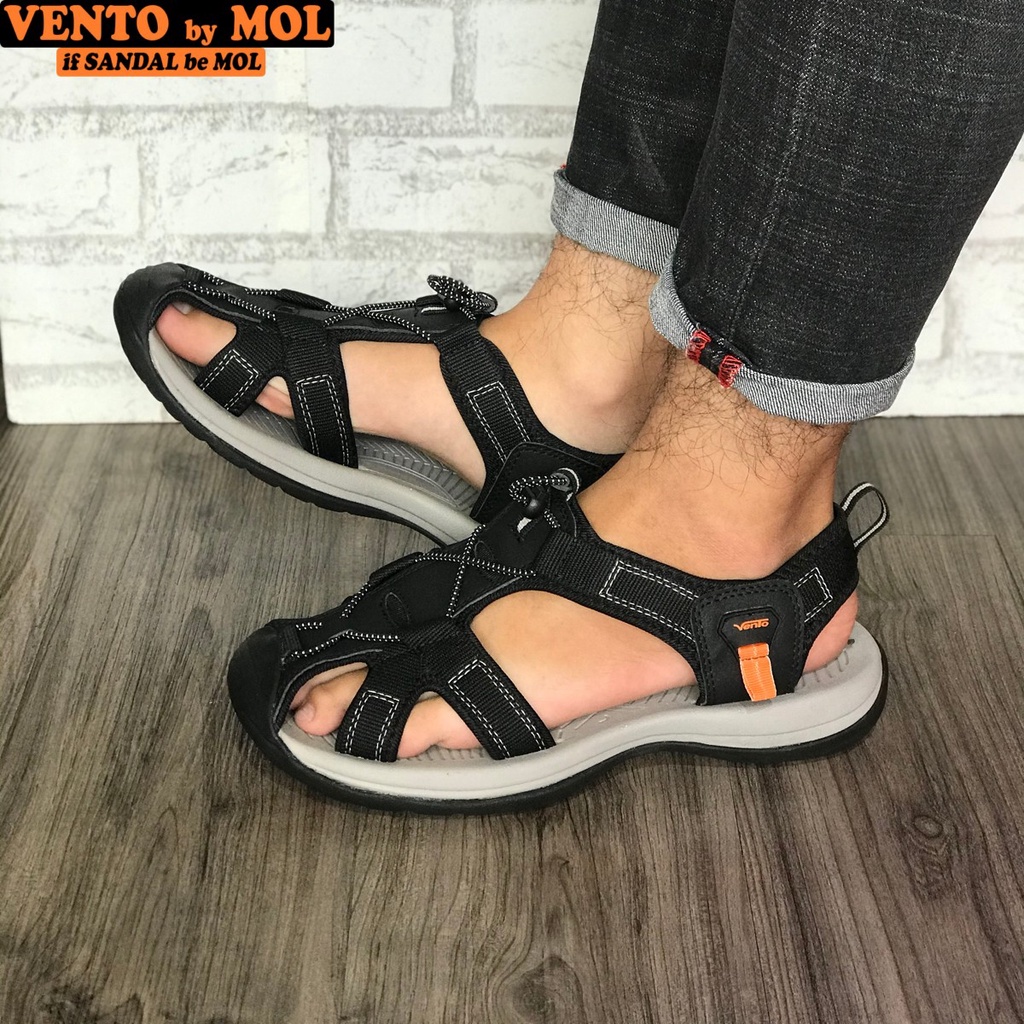 Giày sandal Vento nam bít mũi quai dù có quai hậu cố định thích hợp mang dã ngoại đi phượt du lịch biển NV7606B