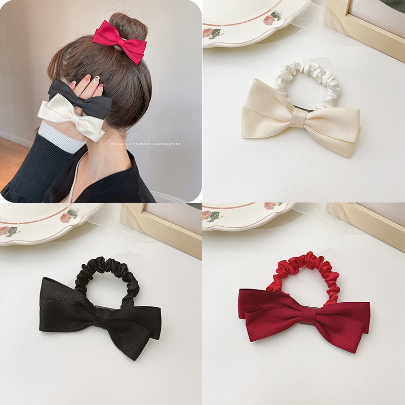 Dây Buộc Tóc Thắt Nơ Cỡ Lớn Kiểu Hàn Quốc Đơn Giản