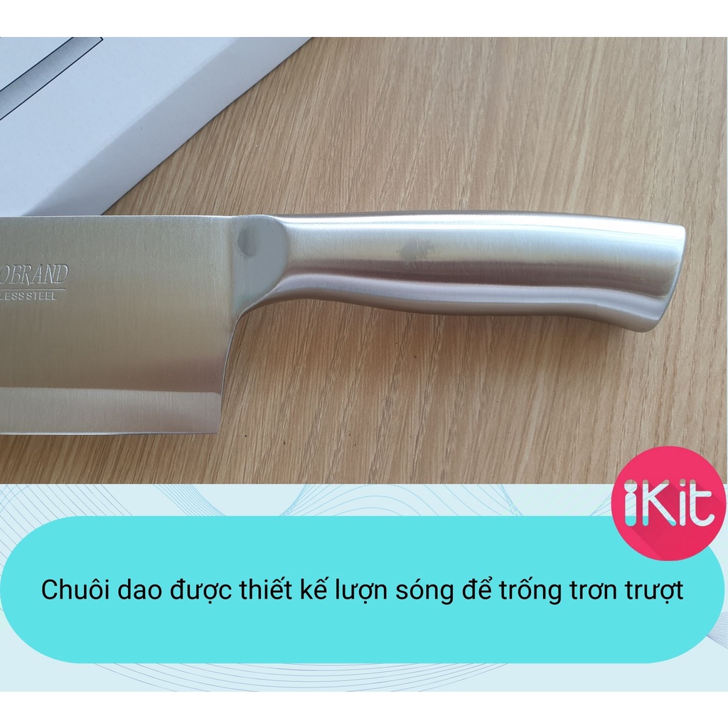 Dao thái thịt cán inox Rhino Thái Lan. Dao đúc liền nguyên chiếc bằng thép không gỉ có độ cứng cao. Sắc dễ sử dụng.