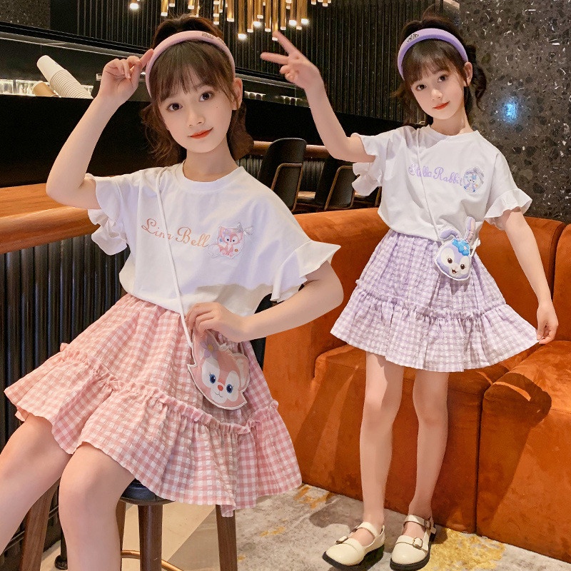 Set váy và áo cho bé gái 18-45kg sang chảnh ,nữ tính, vải mềm mát, hàng may kĩ.VAO20