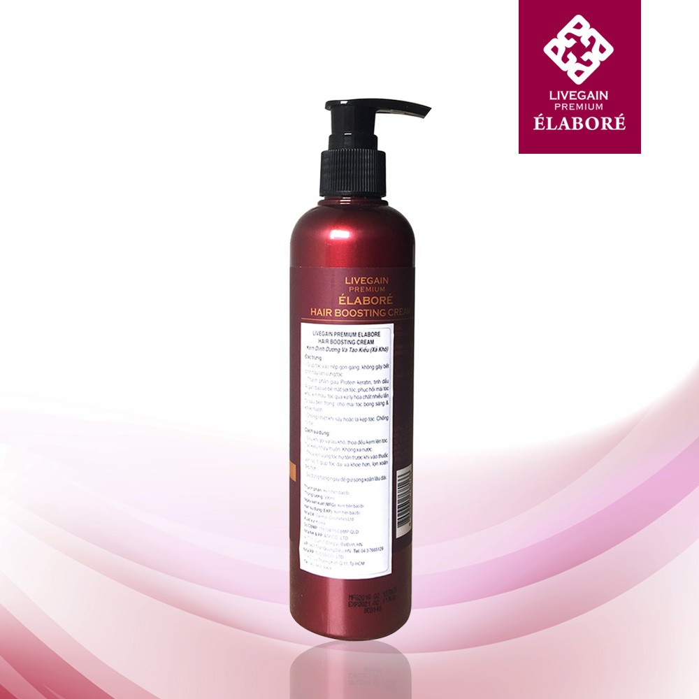 Kem Dinh Dưỡng & Tạo Kiểu Livegain Premium Elabore Hair Boosting Cream 300ml Hàn Quốc
