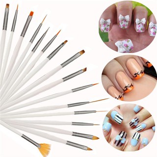 ( Trọn Bộ ) Set 15 cây cọ cây vẽ móng nghệ thuật 3D, vẽ trang trí móng tay, làm nail siêu mềm,cực kỳ sắc nét xinh xắn.