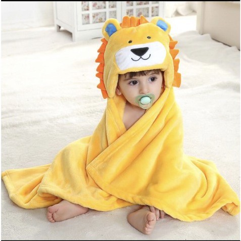 Chăn ủ sơ sinh Xuân Hè, hình thú lông nhung cho bé trai và bé gái