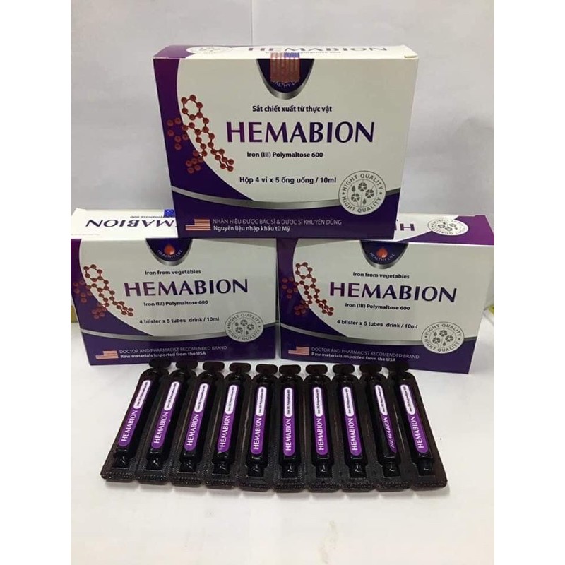 Hemabion bổ sung sắt 20 ống