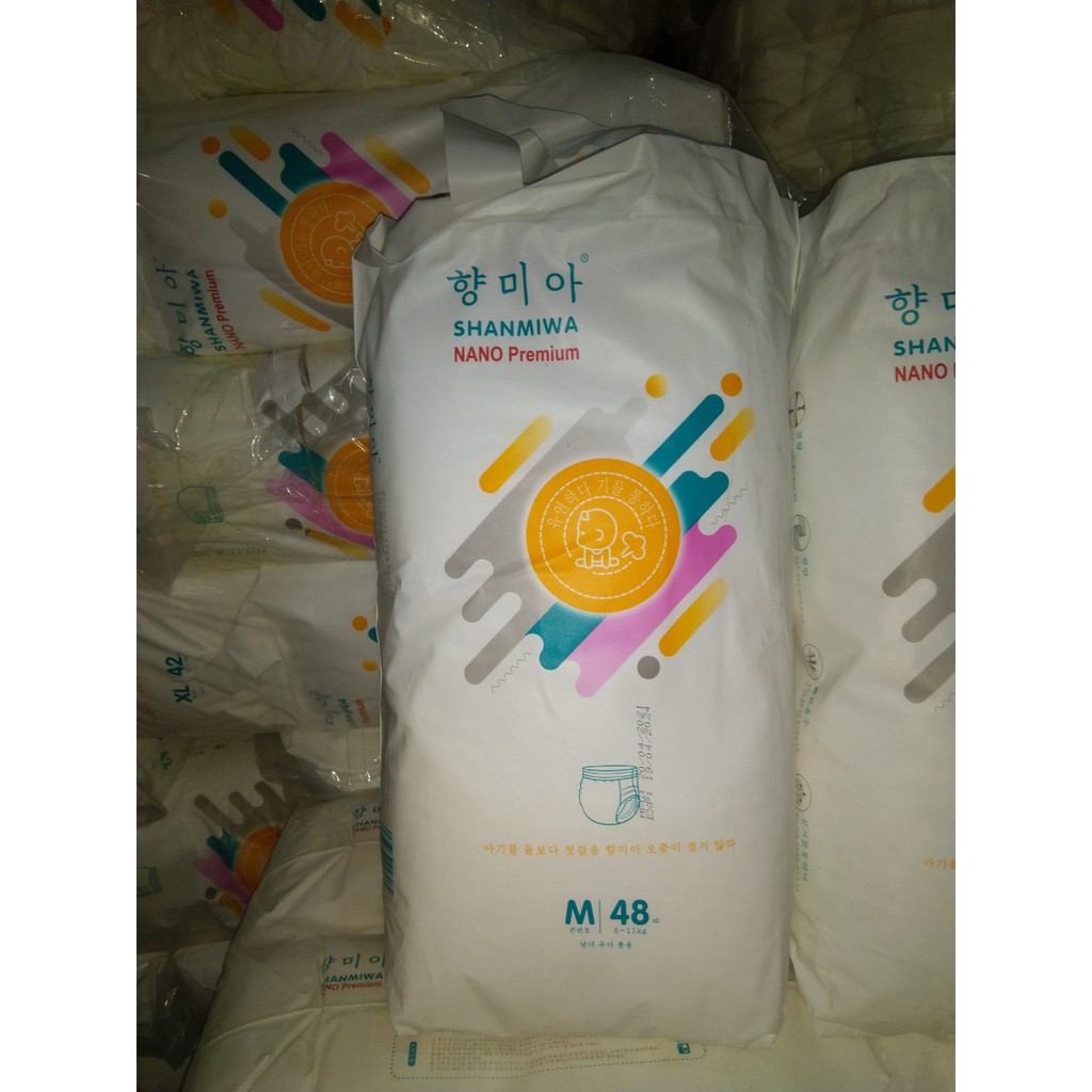 Bỉm tã quân Shanmiwa nano mẫu mới - Nội địa Hàn siêu thấm không hăm M96/L92/XL84/XXL80 (combo 2 bịch)