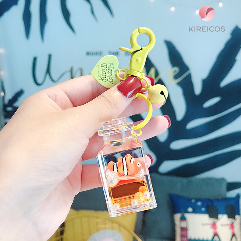 Móc Khóa Lọ Nước chứa Sinh Vật Biển Cao Cấp Siêu Cute Mẫu Ngẫu Nhiên