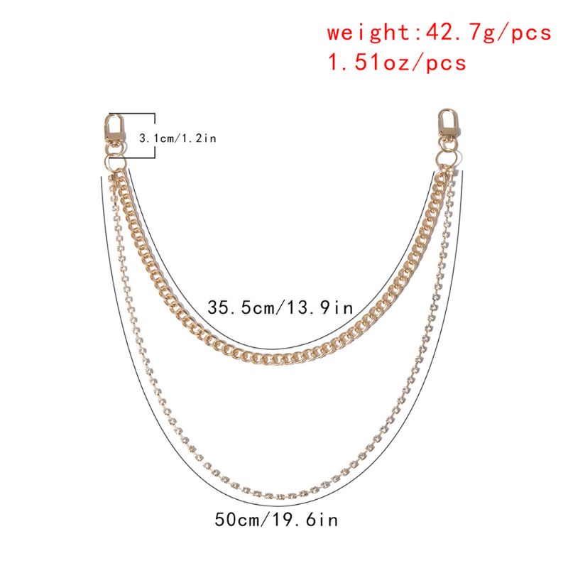 Dây Xích Nhiều Lớp Gắn Quần Jean Phong Cách Cổ Điển Cho Nam Và Nữ