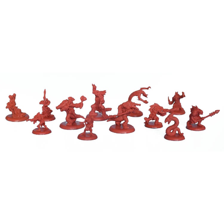 Spot Sale Zhonggu Warhammer Board Game Model Battle Chess Running Group Steel Country Red Fish Essence Skeletons