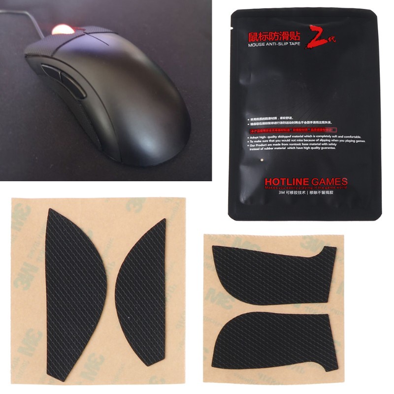 Kiki. Original Hotline Games Mouse Skates Side Stickers Sweat Resistant Pads Anti-slip Tape For ZOWIE EC2-A Gaming Mouse