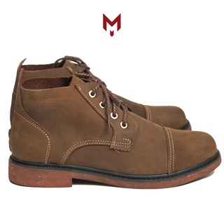 Giày cao cổ nam Desert Captoe Boots MAD da bò sáp ngựa điên cao cấp cổ lửng thời trang bụi bặm chính hãng