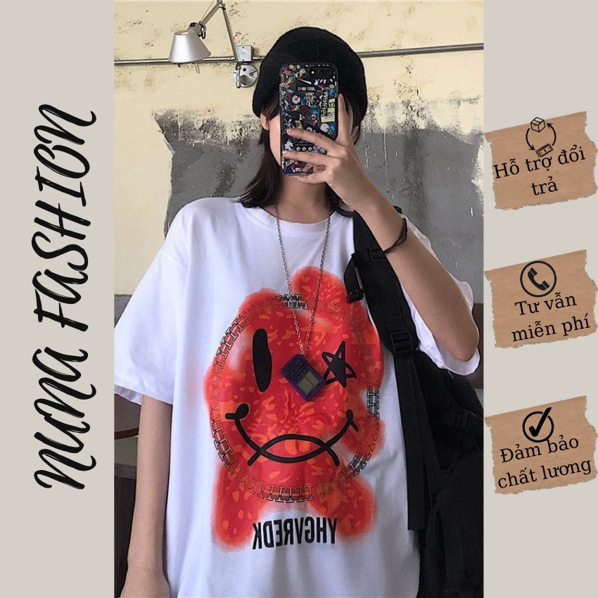 Áo thun áo phông unisex nam nữ cao cấp đẹp form rộng tay ngắn in hình cổ tròn NUNA FASHION AT05