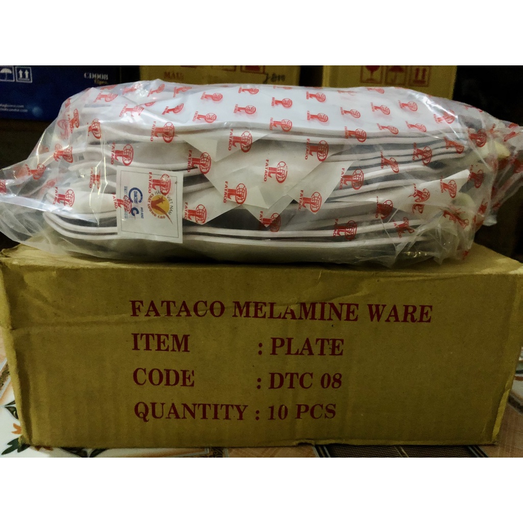 [Giá Sỉ] Bộ 10 Dĩa Lá Có Ngăn Chấm 32cm, Dĩa DTC 08, Dĩa Nhựa Phíp, Nhựa Mellamine