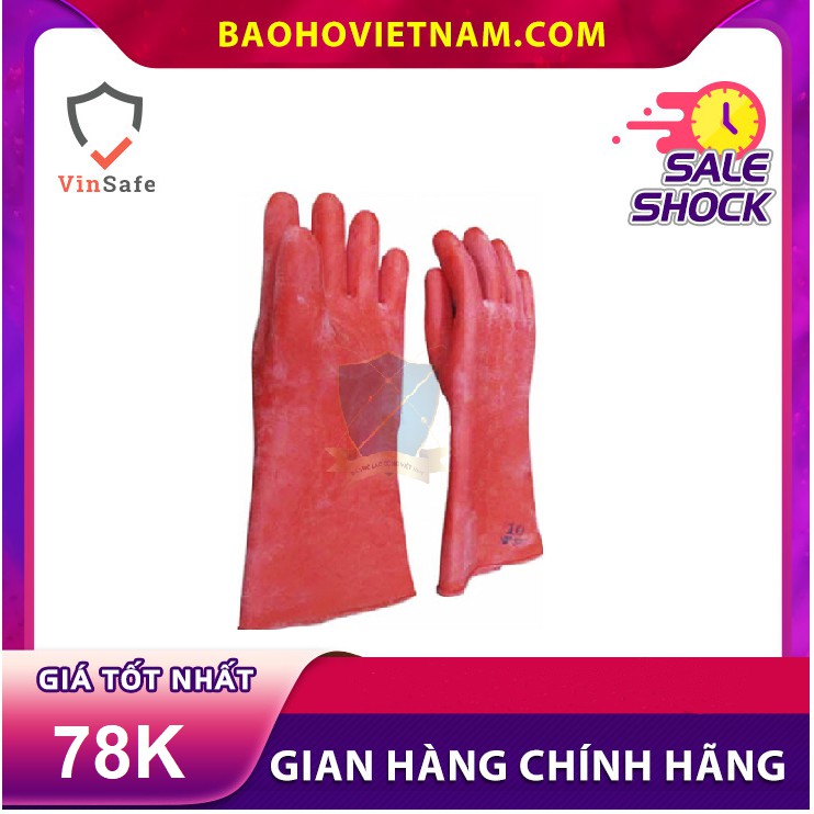 Găng cao su chống acid 3 ly đỏ Sài Gòn ngắn