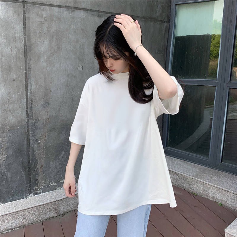 Áo thun nam nữ trơn nhiều màu tay lỡ chất Cotton phông Unisex form rộng oversize
